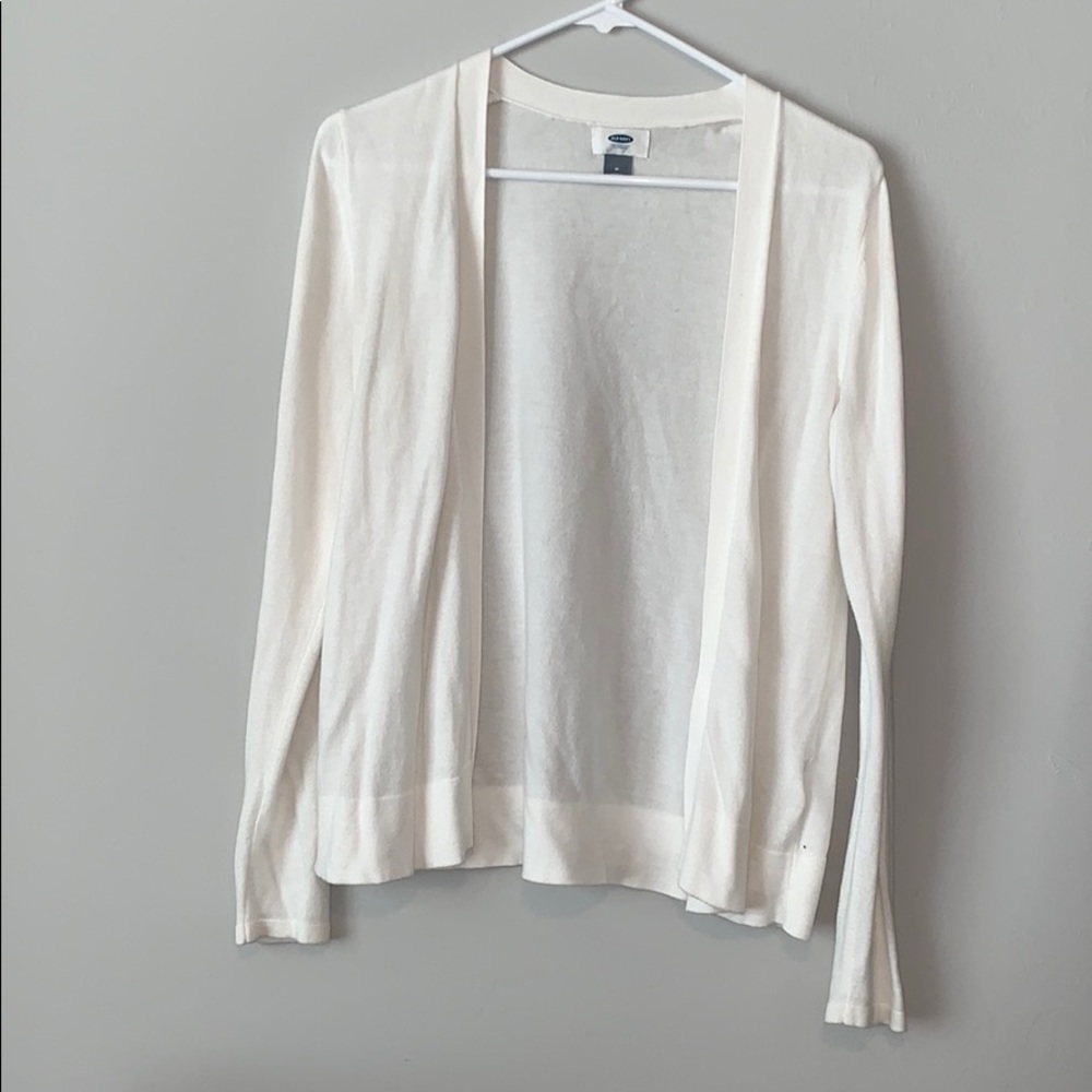 White cardigan